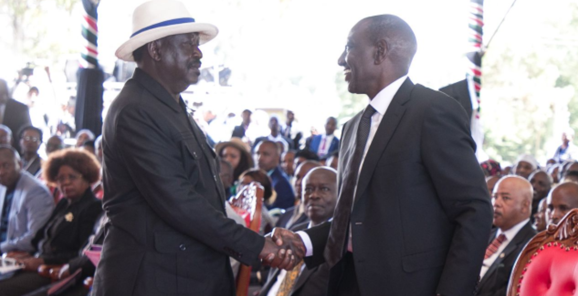 Raila Offers Ruto A Handshake At Mukami Kimathi's Burial | Mwakilishi.com